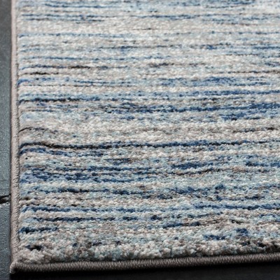 Stellar Blue Synthetic Square Rug - Easy Care, Stain-Resistant
