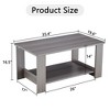 NicBex Rectangle Coffee Table with 2-Tier Storage,Farmhouse Center Table for Living Room,Bedroom - image 3 of 4