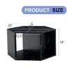 Maggift End Tables, Modern Hexagonal Coffee Table with Storage Space, Suitable for Living Room, Study Room, Bedroom, Black, 25"*21.6"*14" - 3 of 4