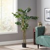59" Artificial Monstera Deliciosa Plant, Fake Tropical Palm Tree with Pot, Pre-potted Faux Plant for Indoor Home Office Living Room Decoration - 2 of 4