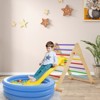 Costway Toddler Folding Climbing Toys Montessori Wood Climbing Triangle Set w/Ramp Slid - 4 of 4