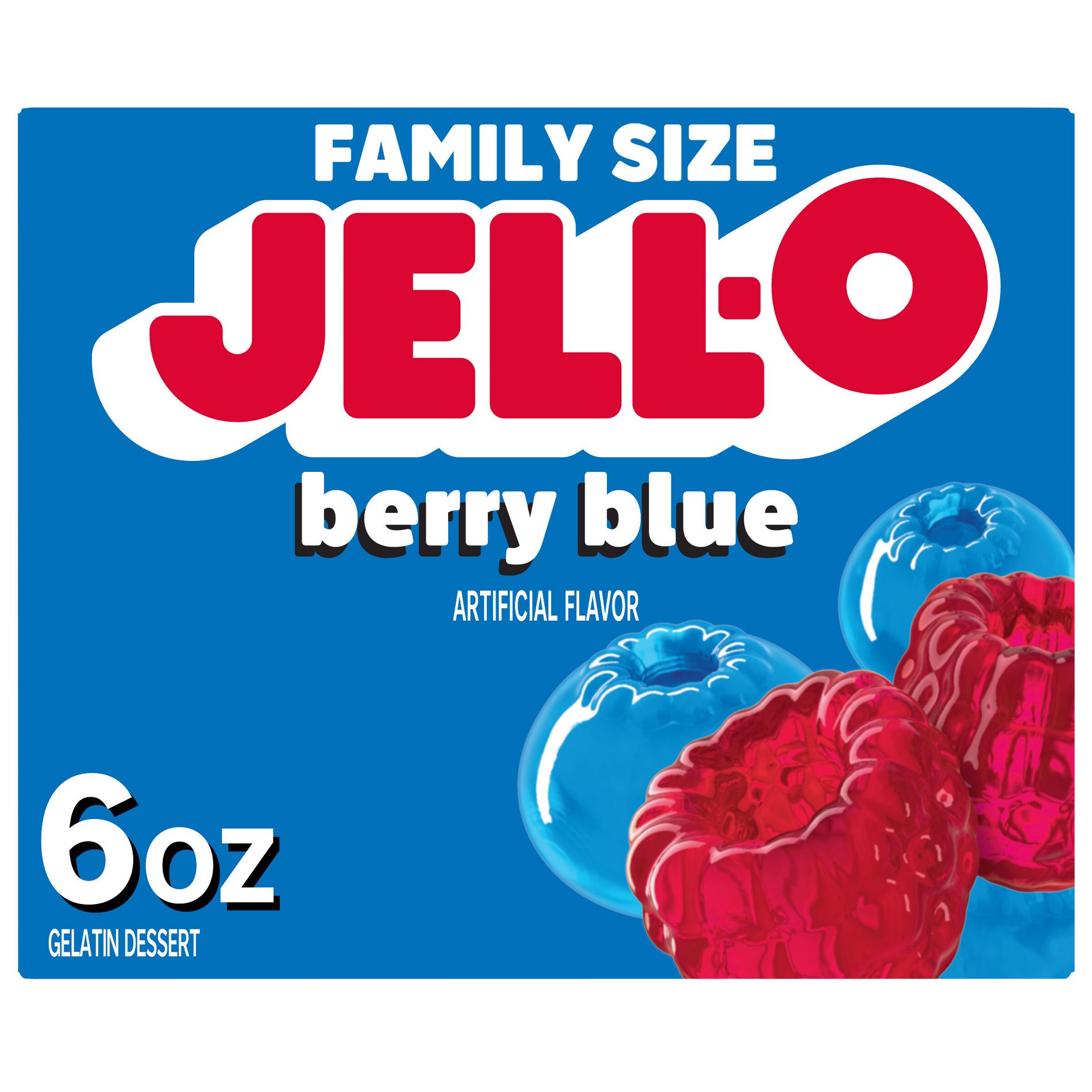 JELL-O Blueberry Gelatin Dessert Mix - 6oz