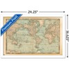 Trends International Map - Rustic Framed Wall Poster Prints - 3 of 4