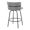 Set of 2 Cinch-Claire Counter Height Barstools: Swivel, Upholstered, Metal Frame - LumiSource - 4 of 4