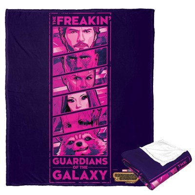 Marvel Guardians Of The Galaxy 3 The Freakin Guardians Silk Touch Throw Blanket 50x60 Inches
