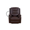 Whisen Bonded Leather 139° Recliner & Single Sofa Chair with Vibration Massage & Heating - 3 of 4