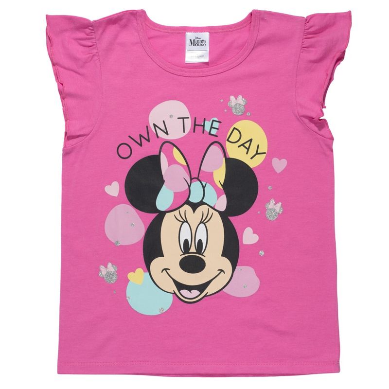 Mickey Mouse & Friends Minnie Mouse Girls 3 Pack Graphic T-Shirts Little Kid to Big Kid, 3 of 8