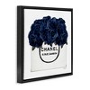 Stupell Industries Trendy Chic Navy Blue Roses, 25" x 25" - 3 of 4