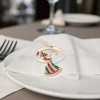 Unique Bargains Napkin Rings Stainless Steel Red Gold Tone 1 Pc - 3 of 3