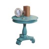 PAGED Vintage Style Small Round Coffee Table with Elegant Scrolled Pedestal,Lacquer Wood Side Table,Retro Accent End Table - 2 of 4