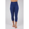 90 Degree By Reflex Womens 2 Pack Interlock Tribeca Elastic Free High Waist Side Pocket Capri and Interlock Everyday High Waist Basic Capri Legging - 2 of 4