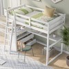 Whisen Wood Loft Bed with Desk, Shelves and Two Built-in Drawers - 3 of 4