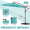 Hyleory Beeram 10FT Round Cantilever Umbrella with Counterweight - 2 of 4