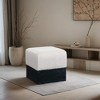 Meridian Furniture,Havre Velour Fur Fabric Ottoman/Stool - 2 of 4