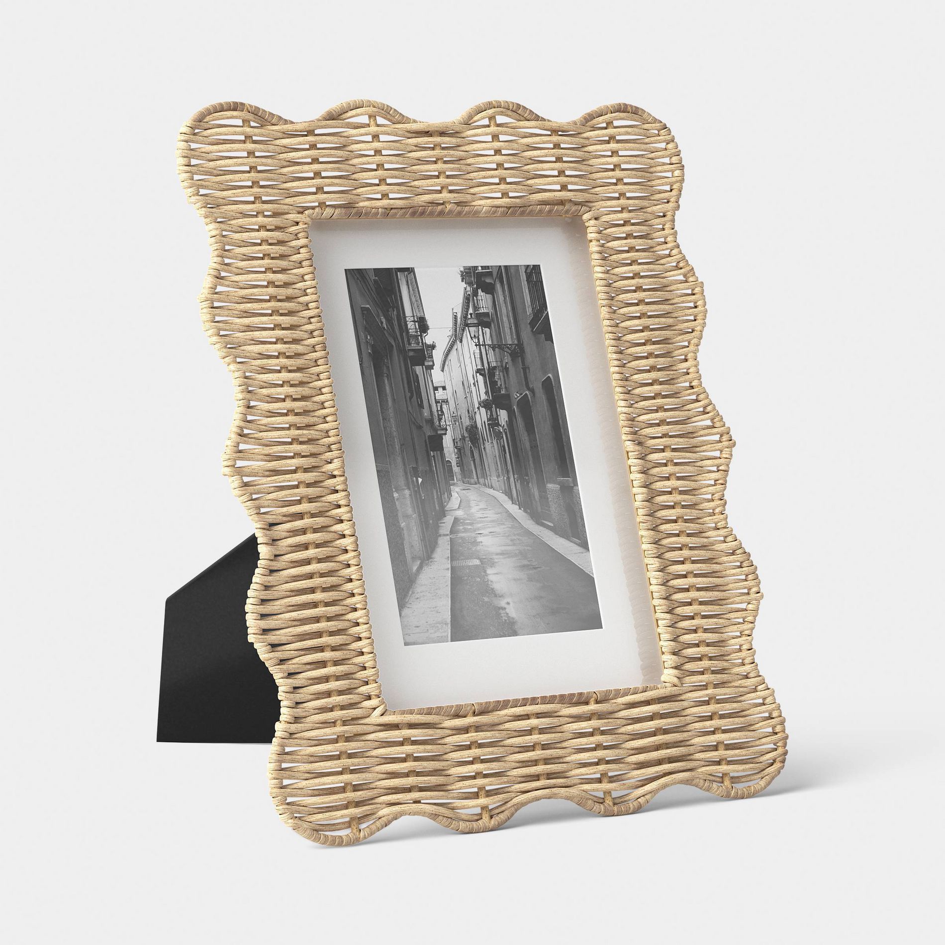 8"x10" Matted to 5"x7" Rattan Wavy Picture Frame - Threshold™