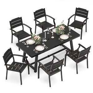 Arceso Outdoor Dining Chairs, 17 Inch Patio Dining Chairs, HDPS Material Outdoor Chairs, Patio Chairs  for Patio, Lawn, Garden, Indoor and Backyard - 1 of 4