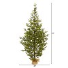 6ft. Fir Look Artificial Christmas Tree with 250 Clear LED Lights, Burlap Base & 1243 Branches – Classic Festive X-Mas Glow - 2 of 4