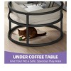 Round Lift Top Coffee Table with Storage and Hidden Compartment Wood Farmhouse Center Table For Living Room - 4 of 4