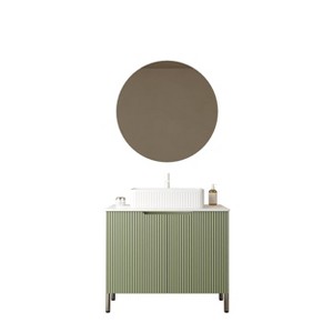 Dexmalle 30" Bathroom Vanity with Carrara White Counter Top - 1 of 4