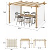 Retractable Aluminum Pergola with Sunshade & Mesh Panels，Durable All-Weather Design, Outdoor Pavilion for Patio, Garden, Deck - 2 of 4