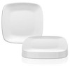 Smarty Had A Party 10" Solid White Flat Rounded Square Disposable Plastic Dinner Plates (120 Plates) - image 3 of 3