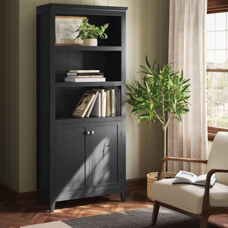 72" Carson 5 Shelf Bookcase with Doors - Threshold&#153;, 3 of 14