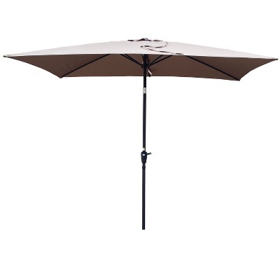 CAVINAS 6x9 FT Cantilever Patio Umbrella, Waterproof and Windproof Design with Crank, Beach Umbrella, without Base