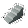 Artloge 3/4/5 Steps Pet Dog Stairs Sofa Side Dog Steps with Non-Slip Base & High Density Foam for Small Cat Puppy Disability Pet Aid - 3 of 4