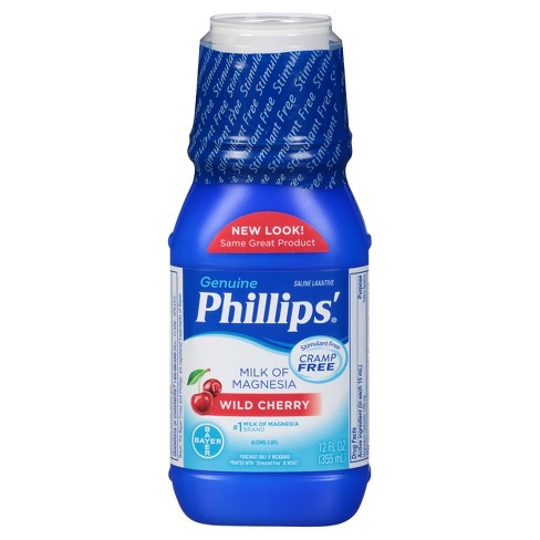 Phillips' Milk of Magnesia Stimulant Free Laxative - Cherry - 12oz - image 1 of 3