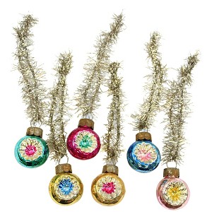 Cody Foster 1.25 In Indent Bauble Set Christmas Tree Ornaments Reflector Vintage-Looking Tree Ornament Sets - 1 of 4
