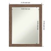 Amanti Art Pia Medium Brown Narrow Petite Bevel Bathroom Wall Mirror 27.25 x 21.25 in. - 3 of 4