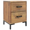 vidaXL Nightstand Bedside End Side Table with Drawer Furniture Solid Wood Pine - 2 of 4