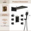 CASAINC 4-Spray Patterns 22 Inches Rectangular Wall Mounted Dual Shower Head and Handheld Shower Head 2.5 GPM - 4 of 4
