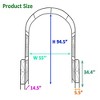 Metal Garden Arch W55'' x H94.5'' Garden Arbor Trellis Climbing Plants Support Rose Arch Outdoor Arch Black - 3 of 4