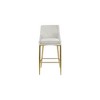 Meridian Furniture,Karina Cream Velvet Stool, Set of 2 - 3 of 4