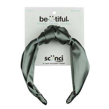 scünci be-ü-tiful Satin Knot Headband - Sage Green