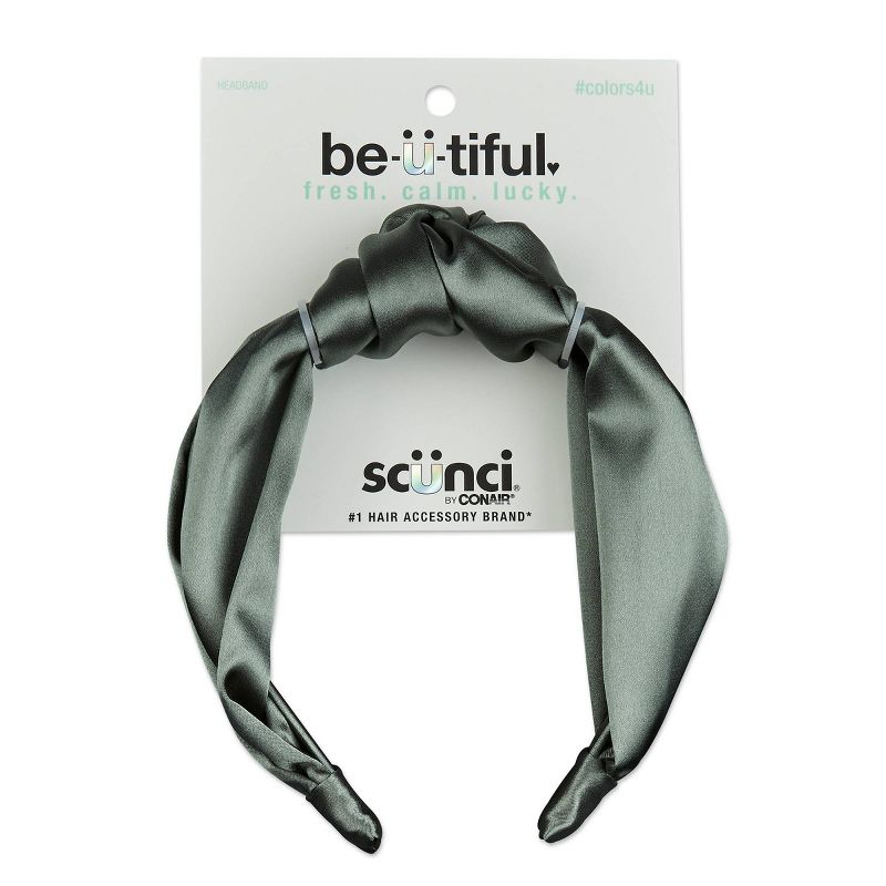sc&#252;nci be-&#252;-tiful Satin Knot Headband - Sage Green, 1 of 7