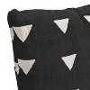 20"x20" Oversize Triangle Square Throw Pillow Black - Skyline Furniture: Cotton Woven, Zippered, Indoor Decorative Cushion - 3 of 4