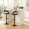 VECELO Bar Stools Set of 2,  Modern PU Leather Adjustable Swivel with Back, or Club Pub,Kitchen Island and Dining Room - image 4 of 4