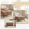 CAVINAS Mid-Century Lift-Top Storage Ottoman Bench– Solid Wood Frame with Safety Hinge, Versatile Coffee Table & Seating, Ottoman with Storage - 2 of 4