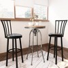 Hooseng Bar Stools, Set of 2 Upholstered Breakfast Stools, Tall Bar Stools, Breakfast Bar Chairs with Footrest and Back, Counter Bar Stools - 3 of 4