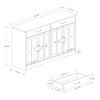 Sevobal Utility Storage Cabinets, Closed Cabinet with Doors and Internal Shelves for Living Room Kitchen Hallway, White, 55.9"*15.11"*32.08" - 4 of 4