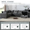 YOOCOZZ Chenille Sectional Sofa with Armrests and Movable Storage Ottoman, 7 Seats - 3 of 4