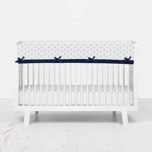 Bacati Little Sailor Long Crib Rail Guard Cover