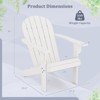 Tangkula 2PCS Patio Adirondack Chair w/ Inclined Seat High Backrest & Wide Armrests - 4 of 4