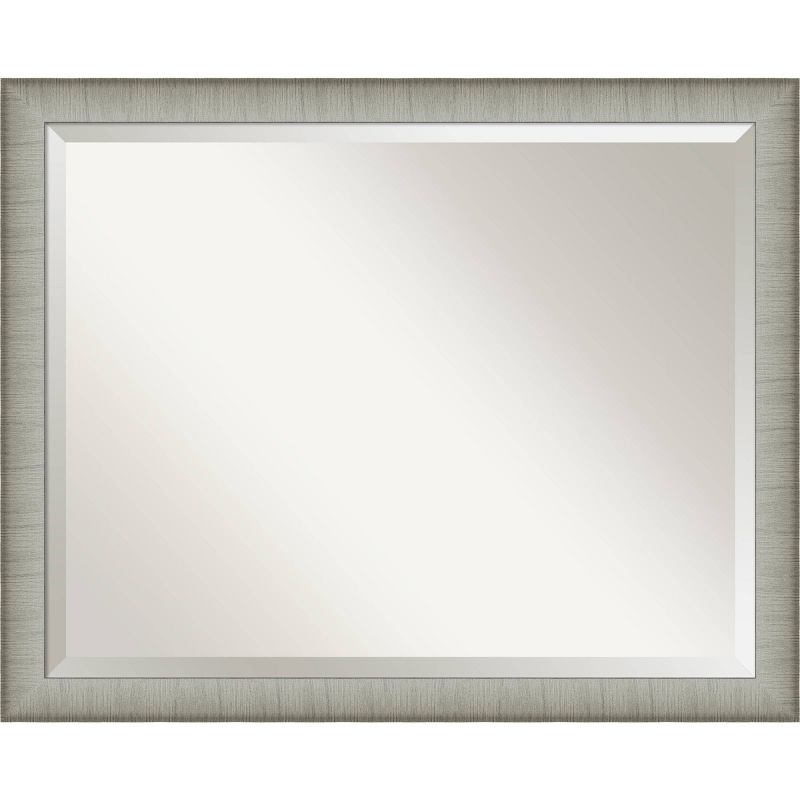 Elegant Brushed Framed Bathroom Vanity Wall Mirror - Amanti Art, 1 of 11