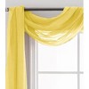 Home Mart Goods Yellow Sheer Window Scarf Valance Topper Draping Extra Long - 37" x 216" - 4 of 4