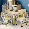 5-Piece Height Adjustable Kids Table and Chairs Set - 300lbs Capacity, Foldable, Non-Slip, for Ages 2-10, Indoor/Outdoor Use - 4 of 4
