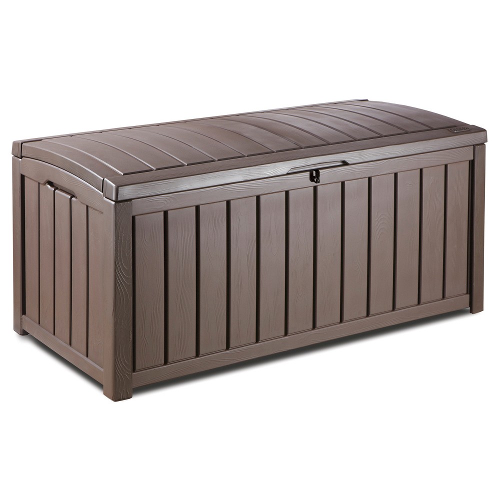 Photos - Garden Furniture Keter Glenwood 101 Gallon Outdoor Storage Box - Brown  