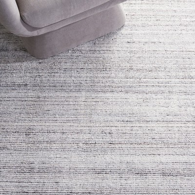 Mirage Ivory and Grey Hand-Knotted Wool Area Rug
